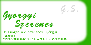 gyorgyi szerencs business card
